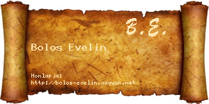 Bolos Evelin névjegykártya